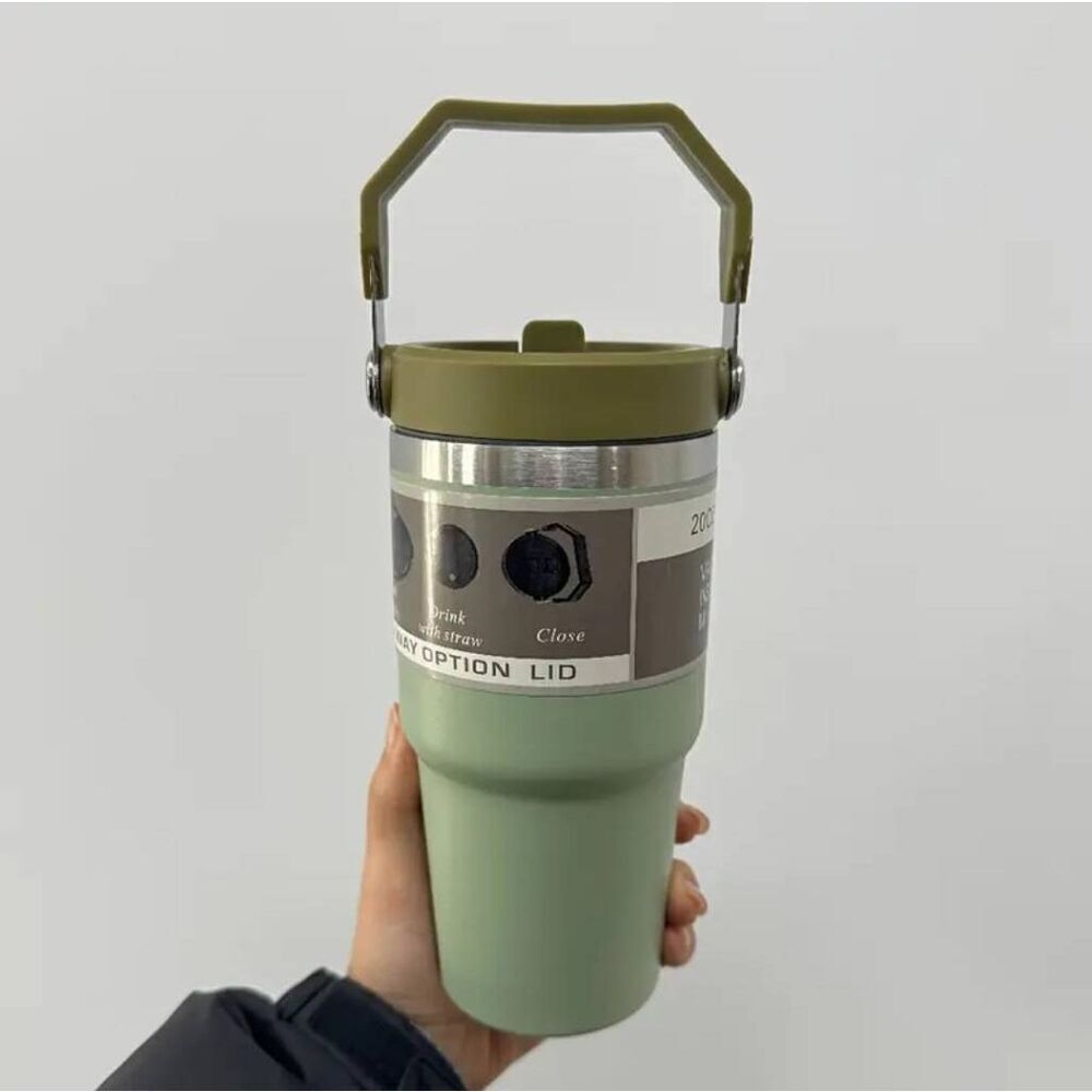 Stainless steel double wall vacuum insulated portable tumbler